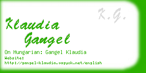 klaudia gangel business card